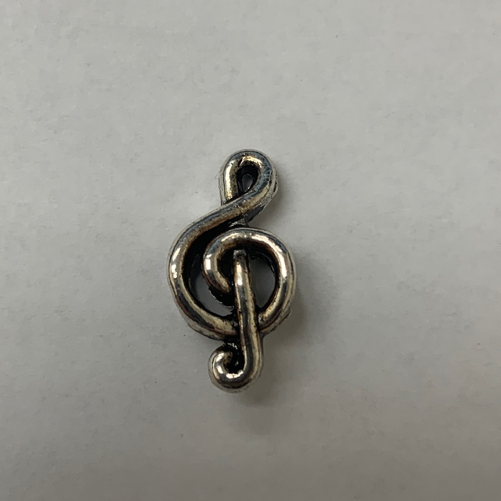 4/$30 Silver Plated Music Note Charm for Pandora